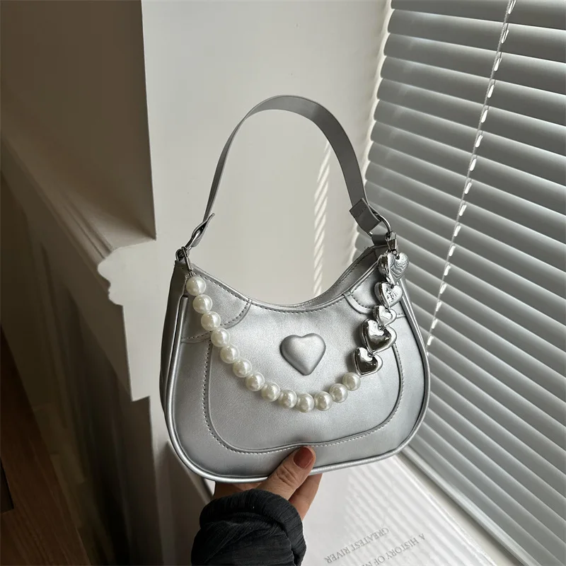 

Pearl Handbag Women New Trendy Niche Underarm Bag Fashion Stylish single Shoulder Bag exquisite Simplicity