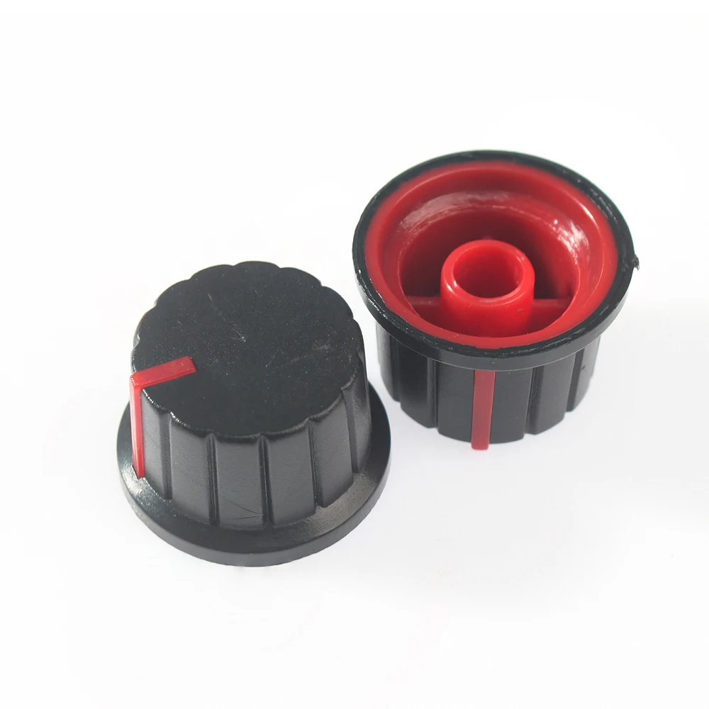 30 Stks/partij 24X15Mm Wh148 Roterende Potentiometer Knop Dop 6 Kleuren Plastic Knopdop Voor Licht-En Geluidscontrole