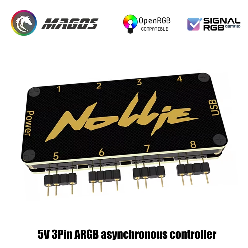 

Nollie Signal-RGB, концентратор управления RGB с программным обеспечением OpenRGB, асинхронный контроллер 5 В, 3 контакта для управления светодиодной подсветкой компьютерного шкафа