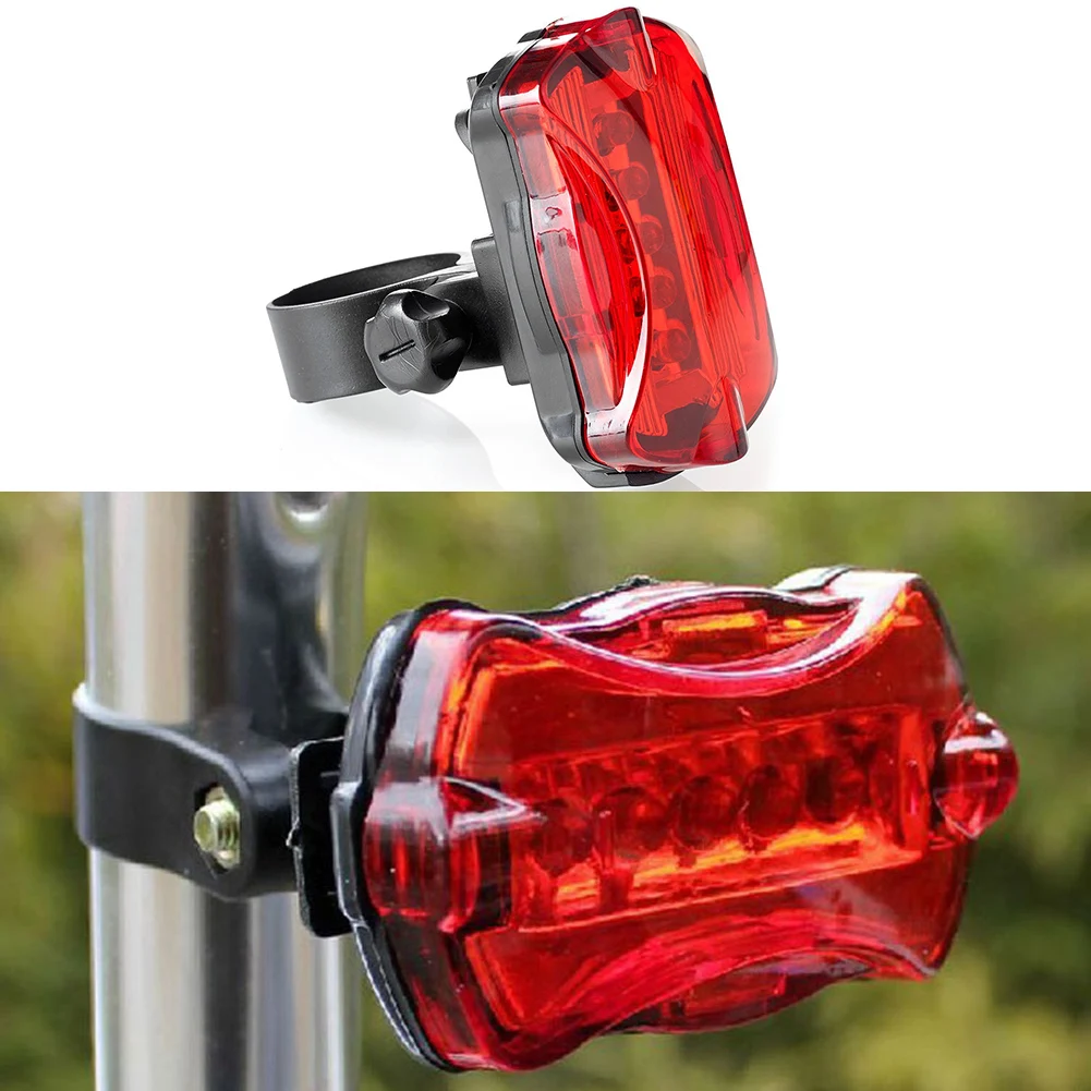 1pc Bicycle Tail Light Waterproof Rear Light For Road ​Bike Cycling Accessories Plastic Bike Tail Light