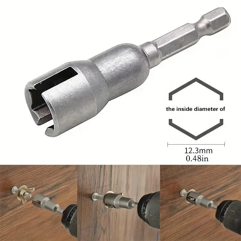 

Набор торцевых ключей для сверла с барашковой гайкой 65 мм, включает в себя адаптер-бабочка с шестигранным хвостовиком 1/4 дюйма для электроинструментов