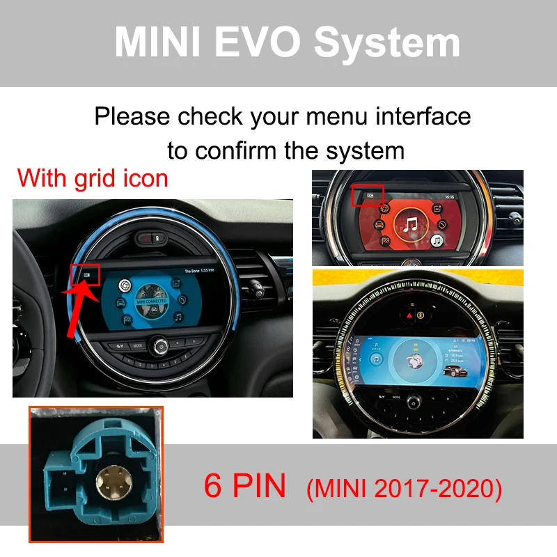 Bonroad OEM Scherm Upgrade Module voor BMW EVO Systeem Mini Cooper F54 F55 F56 F57 F60 Carplay Android Auto Airplay Retrofit Kits