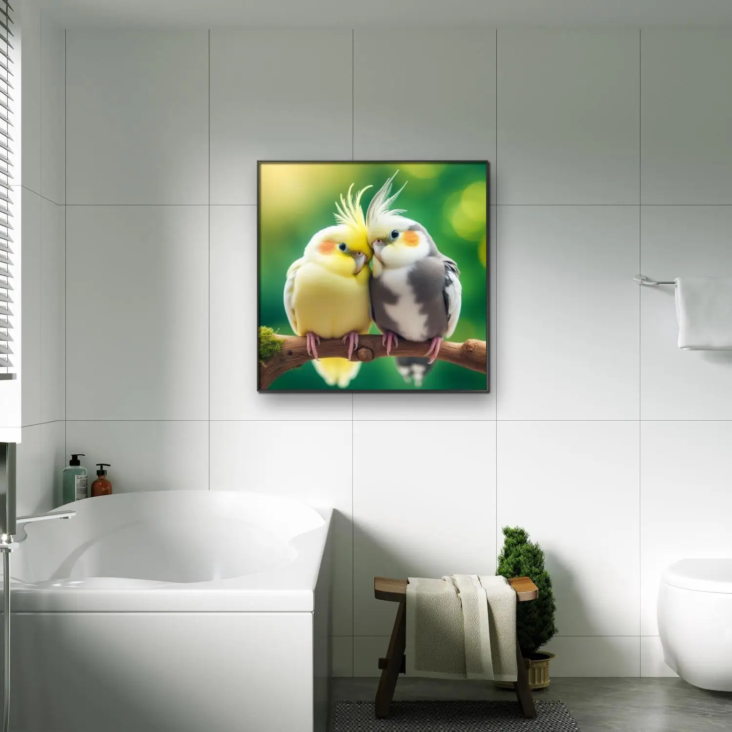 Pet Parrot DIY Diamond Art Painting Beautiful Cockatiel 5D Diamond Embroidery Modern Style Bird Home Wall Decor
