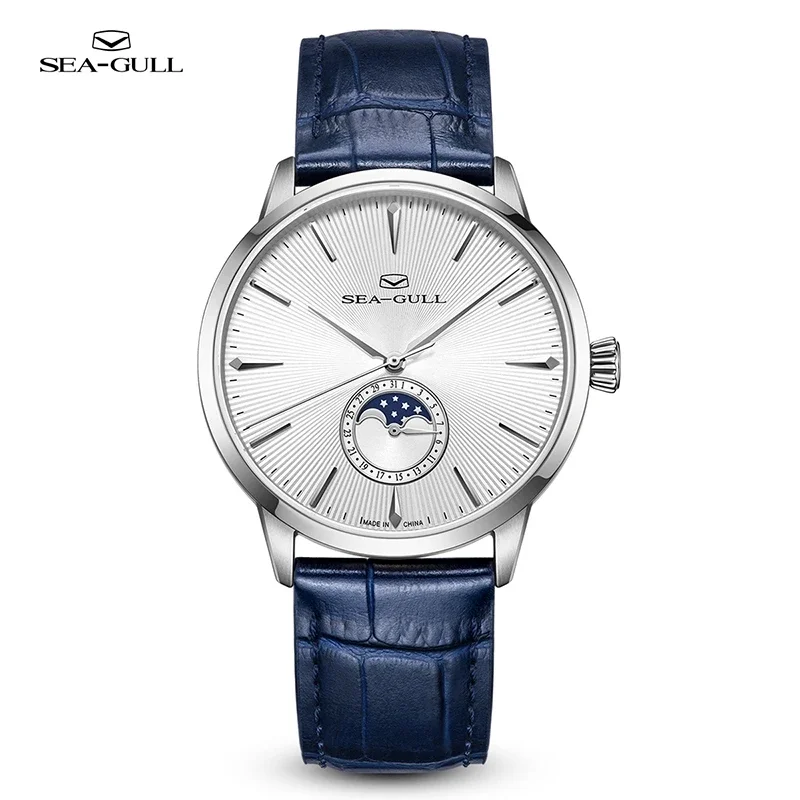 Fashion Seagull Automatic Men\'s Watch Stainless Steel Case Mechanical Wristwatch Sapphire Business Waterproof Clock Watch 1135