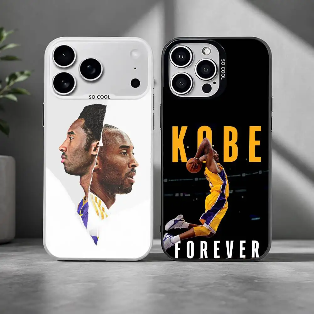 

basketball icon K-Kobe Bryant Silver Cover For Phone Case For iPhone 17,16,15,14,13,12,11 Plus,Pro Max,XS