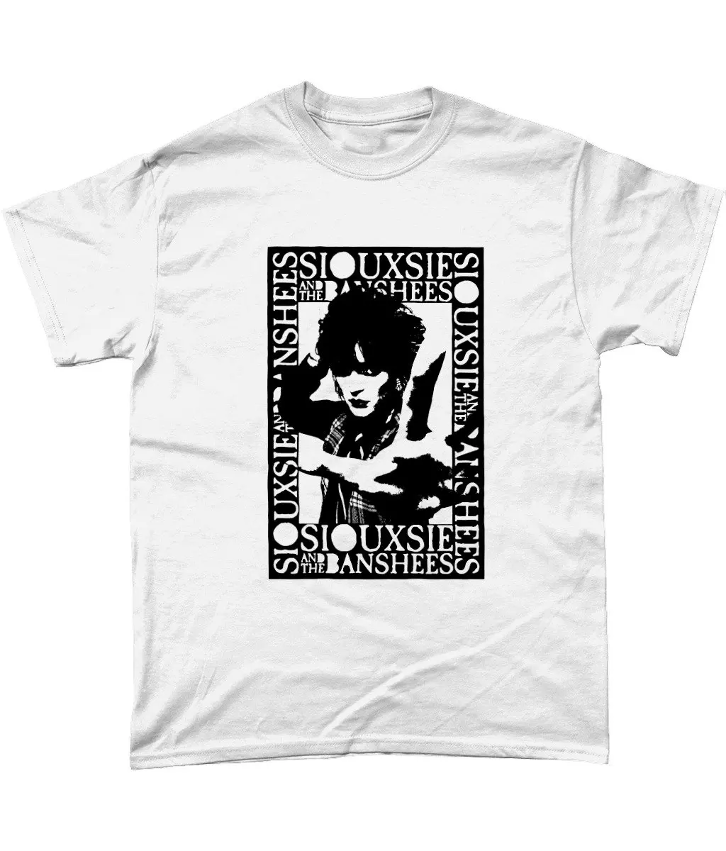 Siouxsie The Banshees T Shirt in white and sizes S 5XL Free UK Shipping