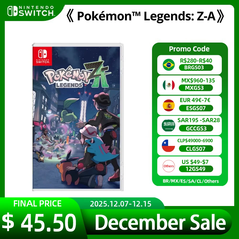 Juego de Nintendo Switch Pokémon Legends Z-A 100% tarjeta de juego física Original RPG Genre Pokemon Series juego para consola Switch