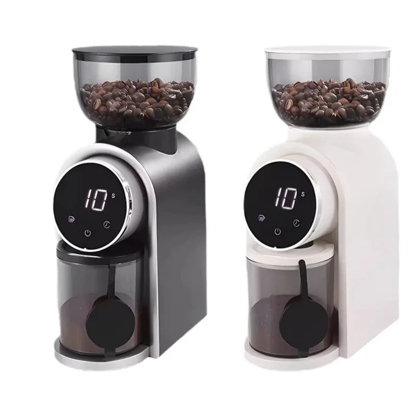 Professional Electric Coffee Grinder Ultra-Quiet Adjustable Coarseness One-Touch Operation Ideal for Espresso/Drip/Cold Brew