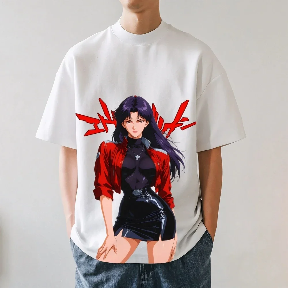 2026 Evangelion Misato Katsuragi Japanese Style Classic Tee High-quality Streetwear T-Shirt Suitable for Both Men Women Summer