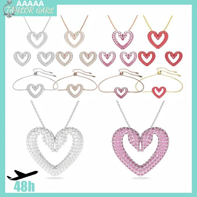 S925 Sterling Silver High Quality Original Logo Una  Women\'s Jewelry Set  Love Crystal Charm Christmas Gift Wholesale