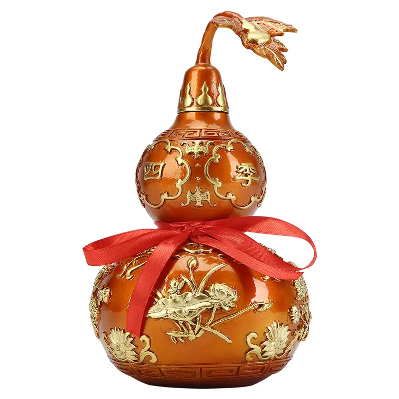 

Four Seasons Gourd Ornaments Colorful Copper Gourd Fu Lu Home Hallway Table Decoration Lucky Gift Housewarming Gift