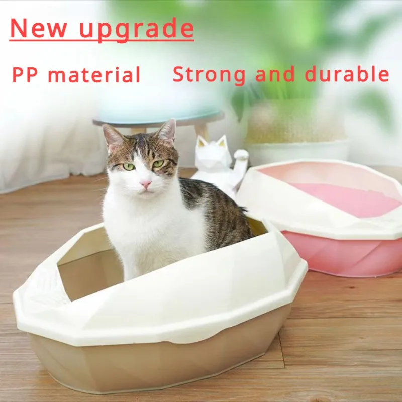 

Cat Litter Box, Cat Toilet, Semi-Enclosed, Anti-Splash, Ventilation, Large Space Potty, Indoor, Bedroom, Living Room, Balcony, P