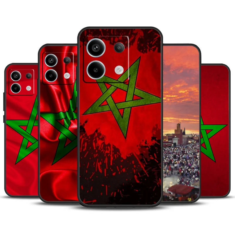 Morocco Moroccan Flag Case For Redmi Note 11 12 13 Pro Plus 9 10 10S 11S 12S Redmi 12 9C 10C 12C 13C Back Cover