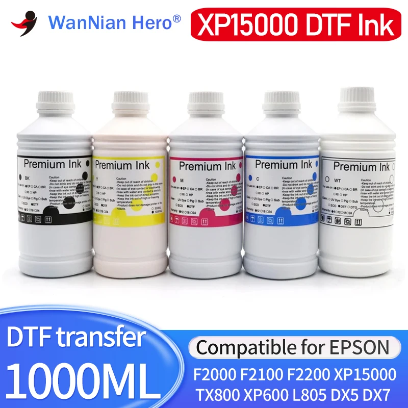 1000ML xp15000 DTF Ink Direct Dtf Transfer Film Heat Transfer For Epson DX5 DX7 L805 L1800 4800 4880 4900 7800 7880 PET Film INK