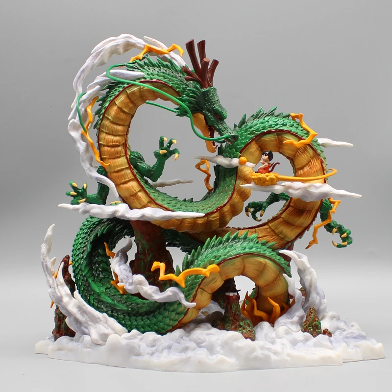 

22cm Dragon Ball Z Figure Gk Son Goku Wish Dragon Shenron Action Figure Pvc Anime Model Statue Collection Ornament Doll Toy