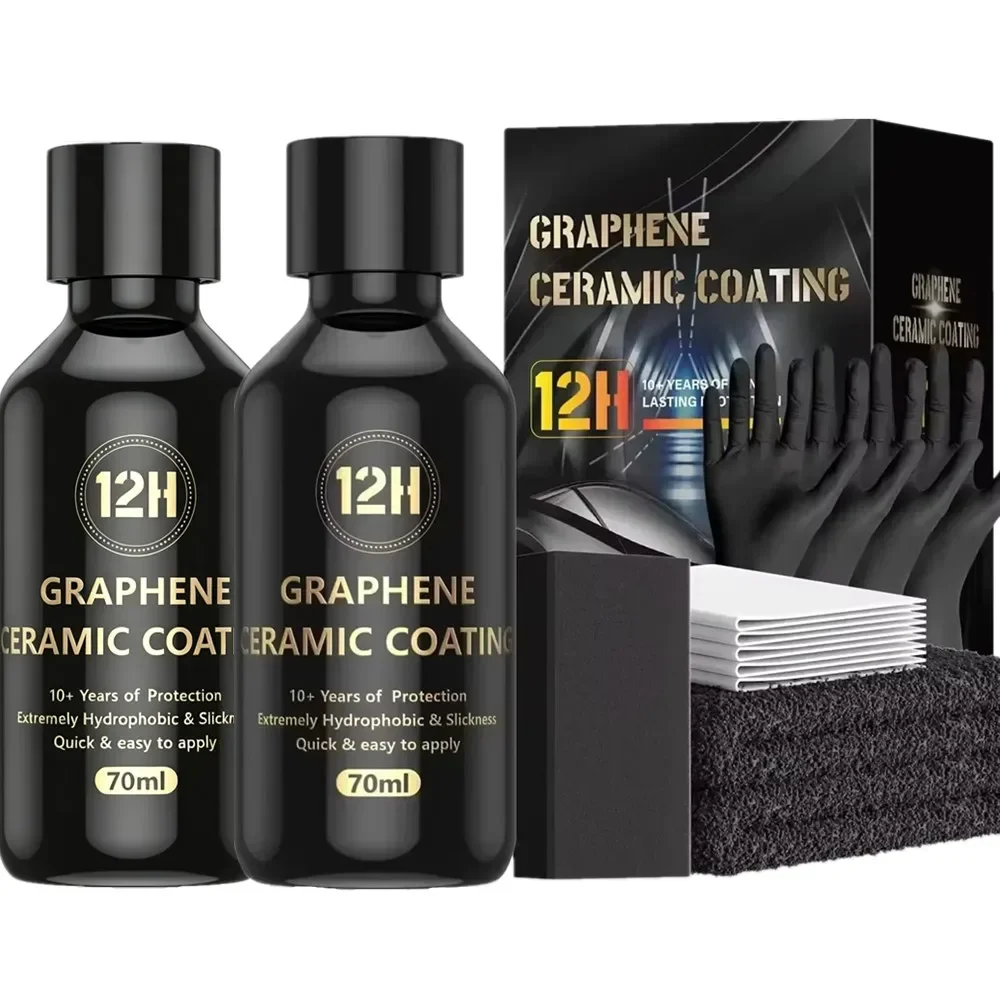 140ml 12H Graphene Ceramic Coating with Self Healing and UV Track Technology Car Detailing Professionals 10+ Years of Protection