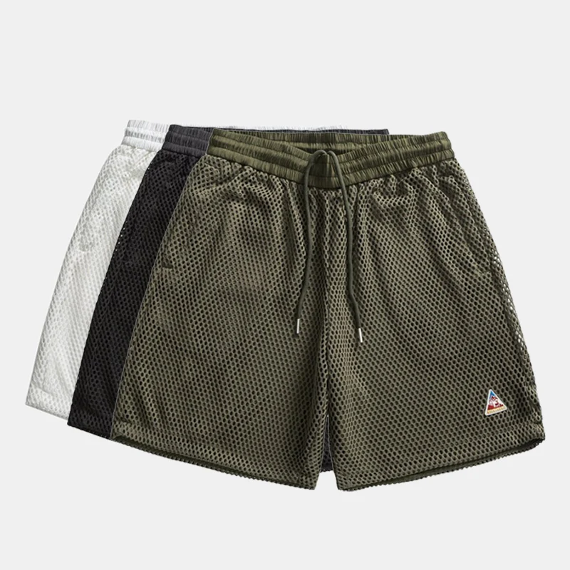 

Mesh Shorts Men Summer Streetwear Fashion Loose Casual Outdoor Wide Leg Gym Cargo Shorts Cityboy Short Pant Basketball Shorts