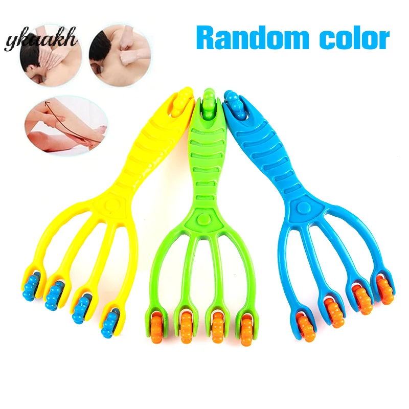 

1Pcs Handheld Scalp Massager Neck Back Face Roller Four Finger Claws Head Relaxation SPA Head Massager