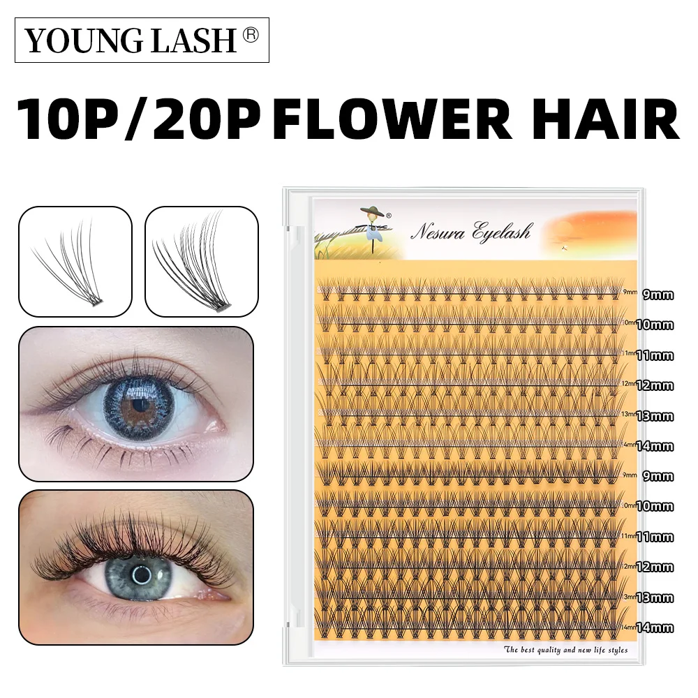 Grafting World 100p Segmented Single Cluster Diy False Eyelashes From Europe And America Naturally Thick And Extended