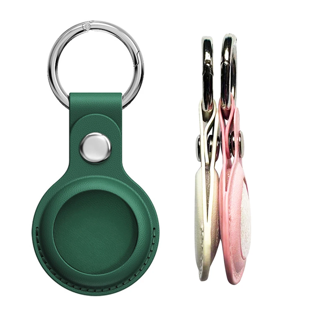 غطاء سلسلة مفاتيح جلدي لعلامات Apple Airtag ، علامة هوائية واقية ، جهاز تعقب ، جهاز تحديد مواقع ، مضاد للفقد ، حافظة