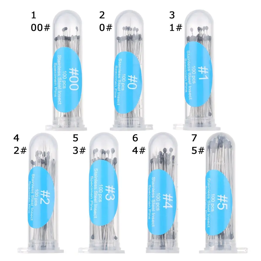 100Pcs Good Flexibility Lab Accessories Entomology Pin Needle Insect Dissections Supplies Specimen Pins