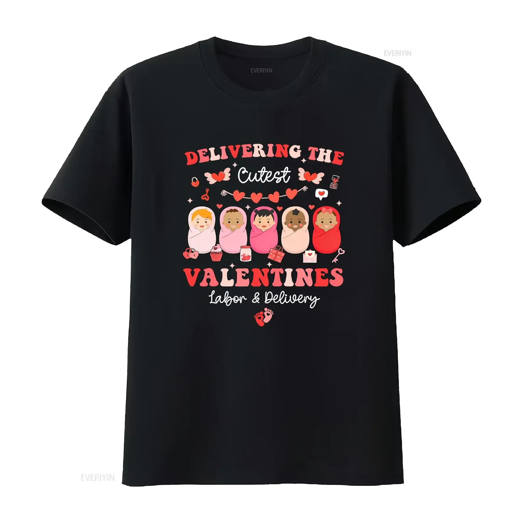 Delivering The Cutest Valentines Labor Delivery L D Nurse T Shirt vintage Washed Unisex designer clothes graphic Stylish Soft