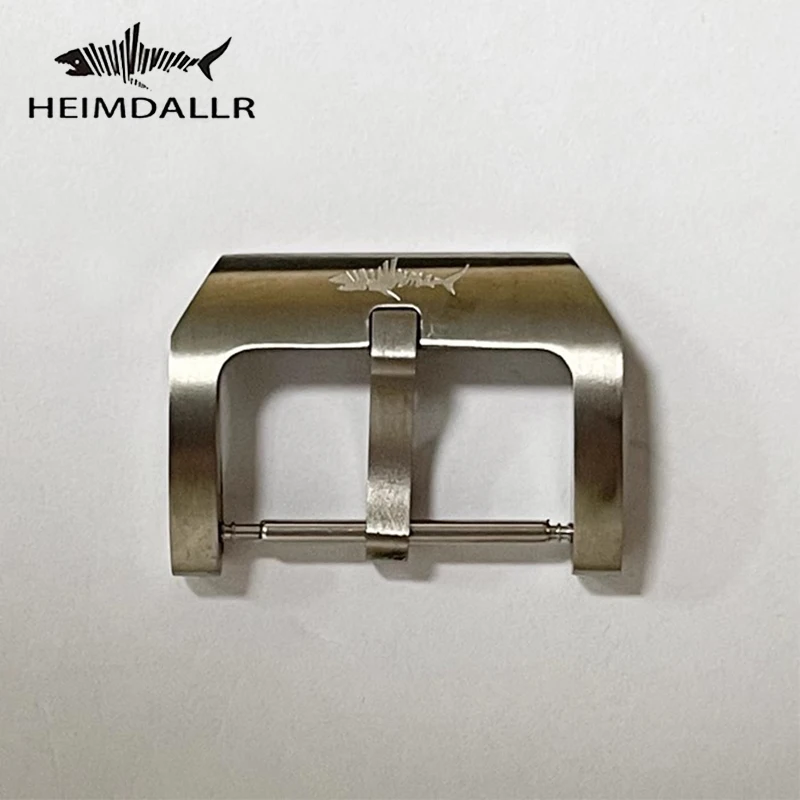 Heimdallr Titanium Pin Buckle Brushed 18mm 20mm 2.0 Square Watchband Tongue Buckle Universal Watch Acessories for Straps