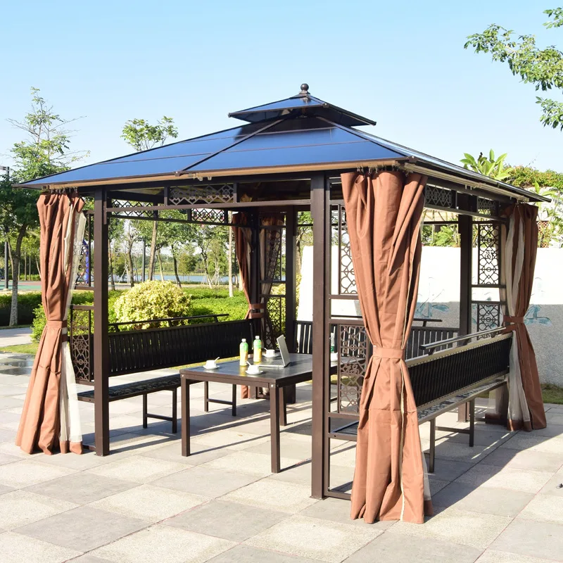 Customizable outdoor gazebo courtyard villa garden awning four corner pavilion agritainment yard tea pavilion