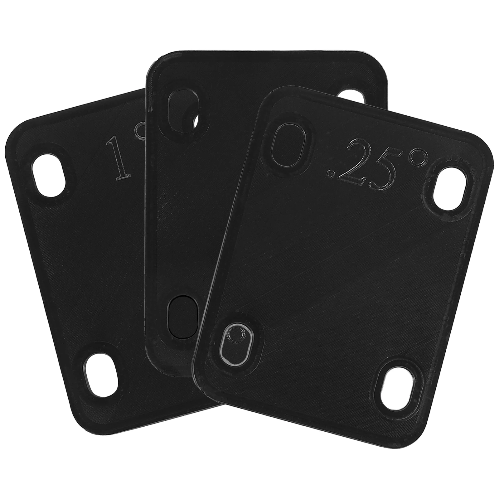 

3 Pcs Guitar Neck Gasket Parts Optional Bolt-on Shims Electric Replacement Neckplate Plastic Bass