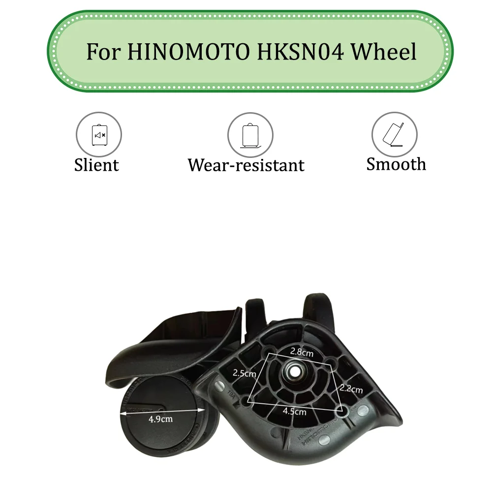 For HINOMOTO HKSN04 Universal Wheel Replacement Suitcase Silent Smooth Shock Absorbing Durable Convenient Accessories Wheels