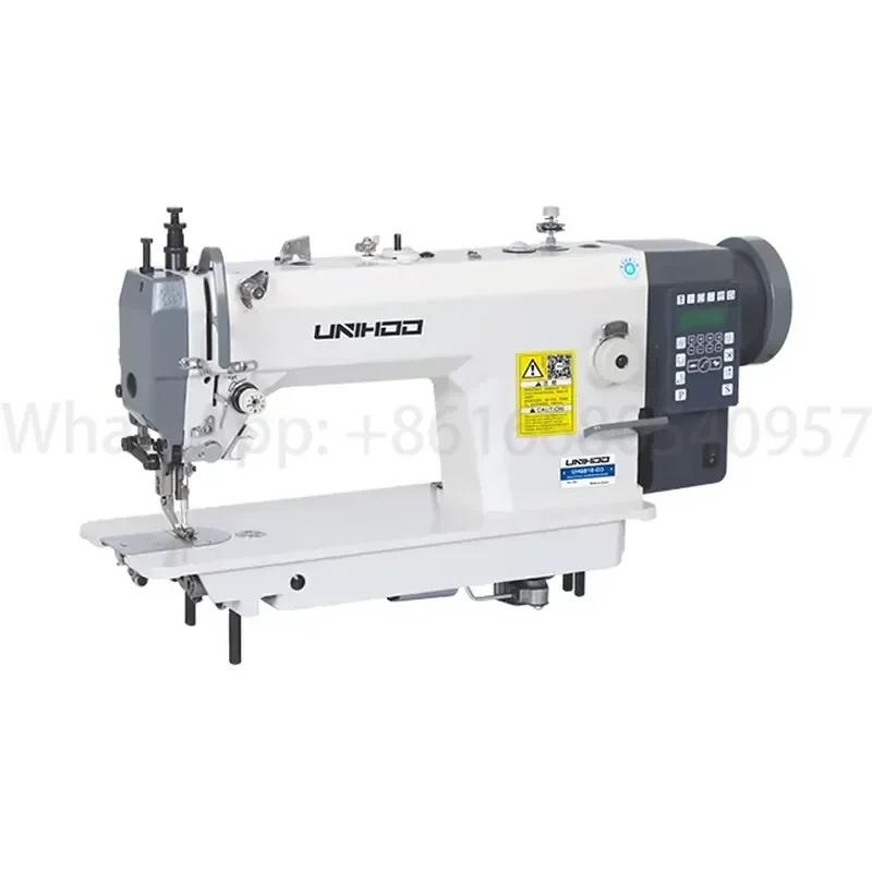 High-Speed Single Lockstitch Auto Thread Trimmer Walking Foot Sewing Machine Computerized Flat-Bed Motor Core Iron