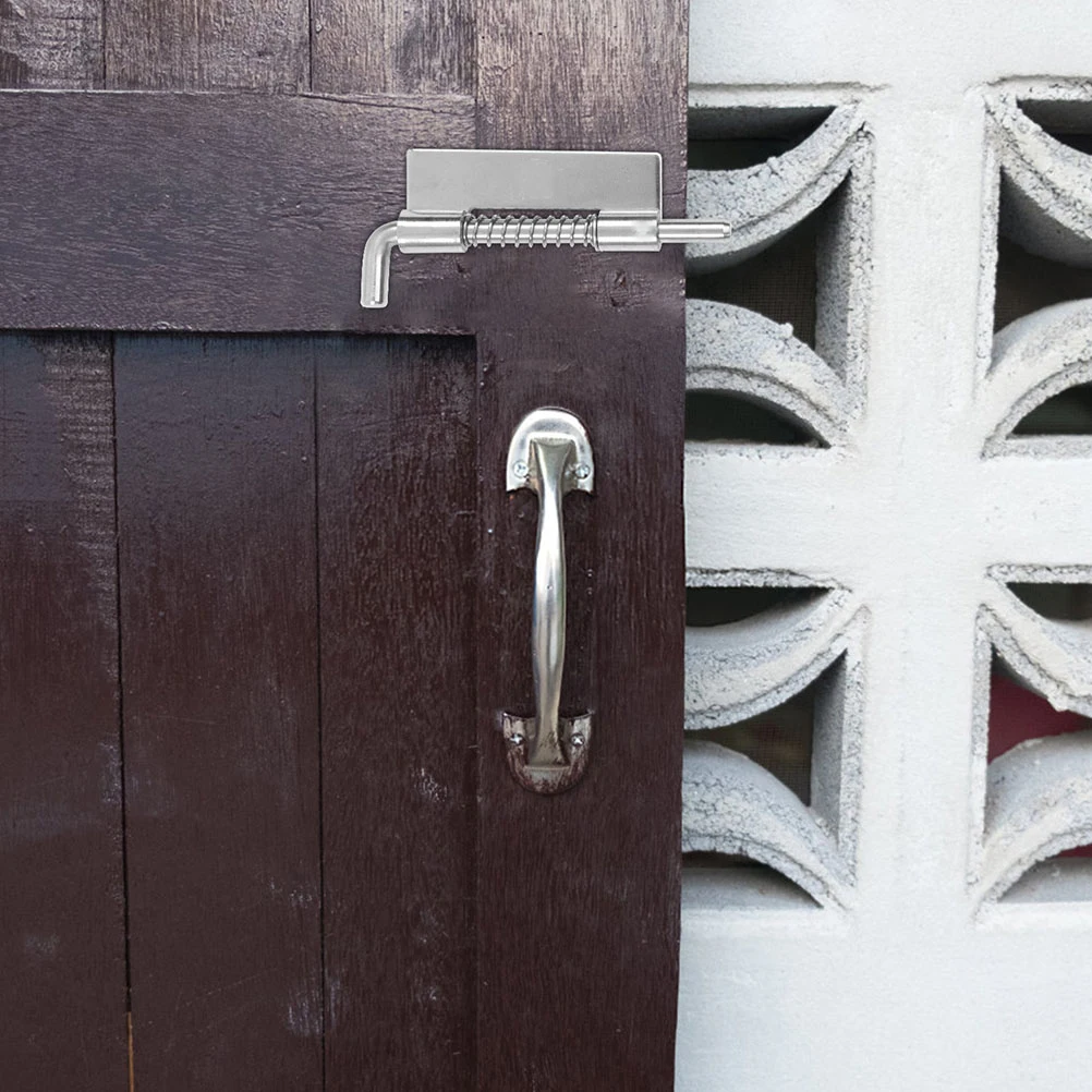 

1pc Stainless Steel Door Window Latch Lock Rust-Proof Durable Smooth Surface Easy Install Security Slide Latch For Doors Gates