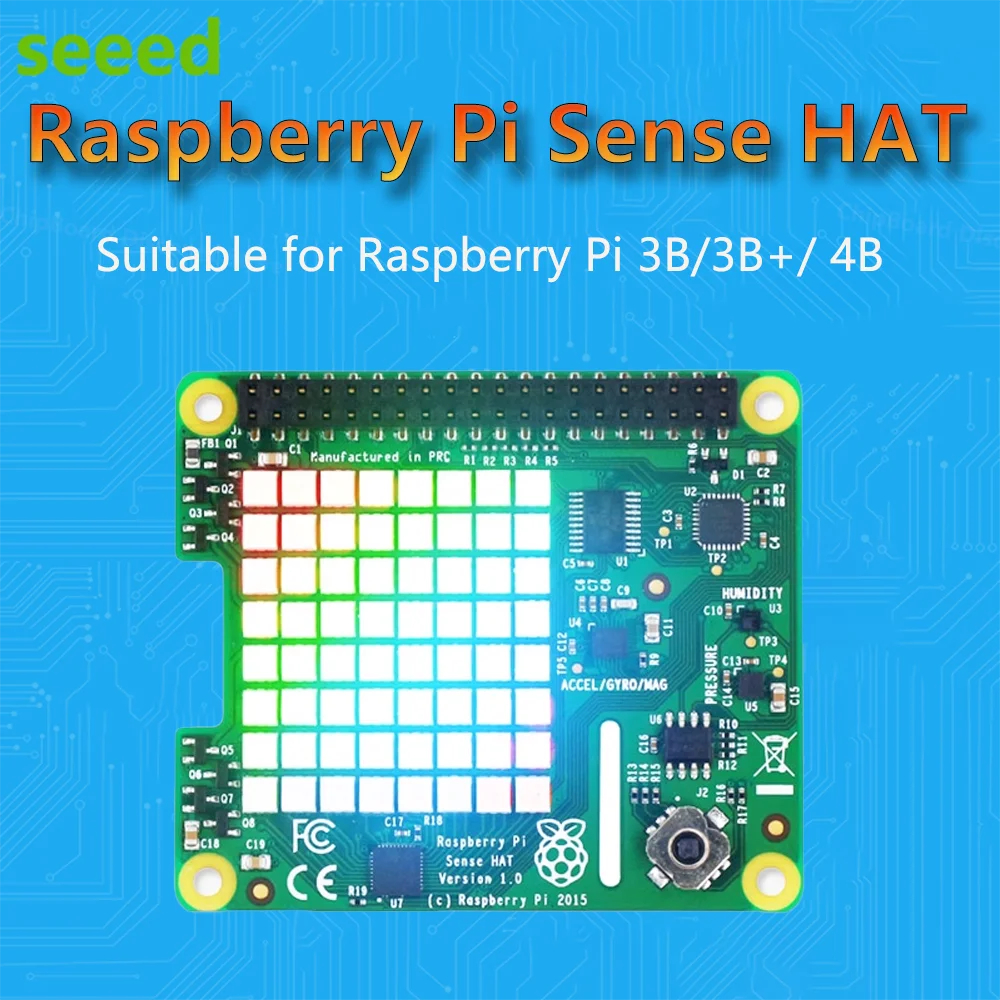 

Official Raspberry Pi Sense HAT Directional Pressure humidity, and Temperature Sensor Module
