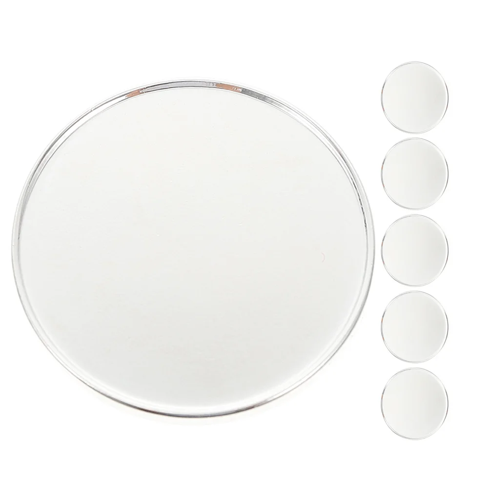 

6Pcs Golf Ball Marker Set Flat Position Marking Discs 25Mm Silver Tone for Accurate Ball Placement on Green Golf Training Aids