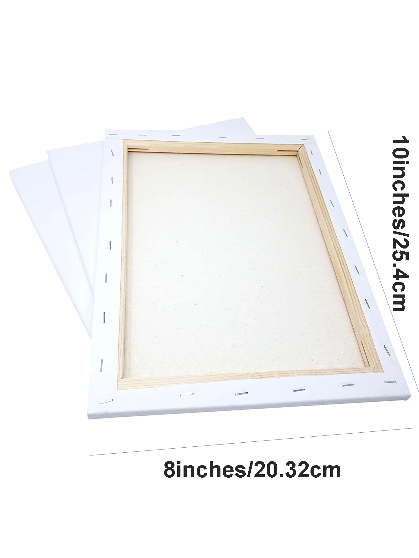 8x10" Inch 100% Cotton Artist Canvas Boards Primed White Stretched Canvas For Painting, Acrylic Pouring, Oil Paint