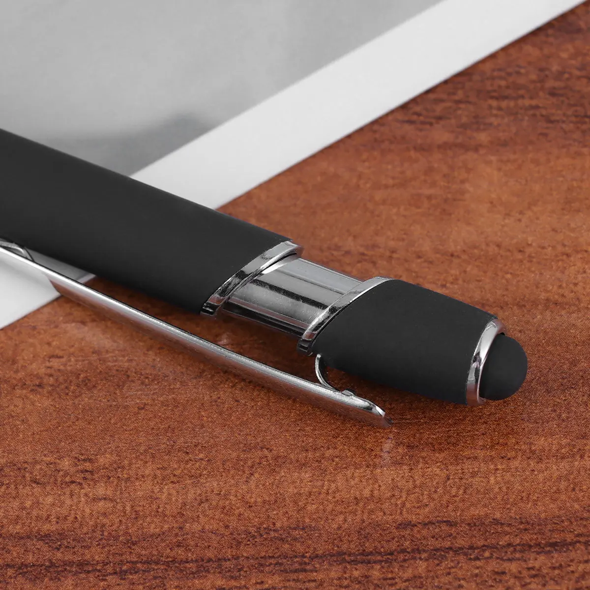 2-in-1 Multi-Function Click Ball Pen Premium Metal Body Smooth Skin-Friendly Surface Sensitive Capacitive Tip for Tablets