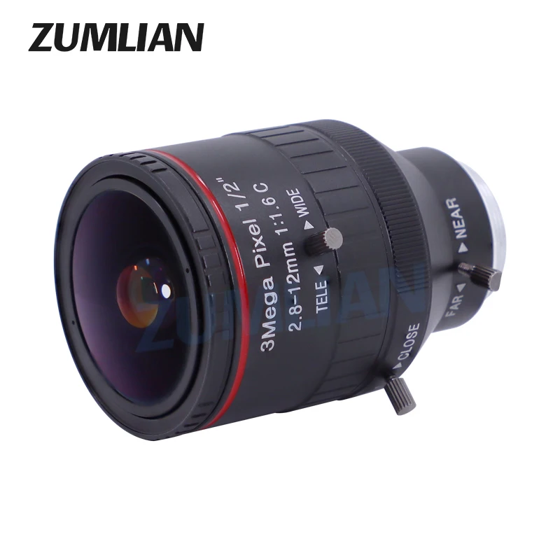 ZUMLIAN 2.8-12mm Industrial Varifocal FA HD 3MP C-Mount 1/2