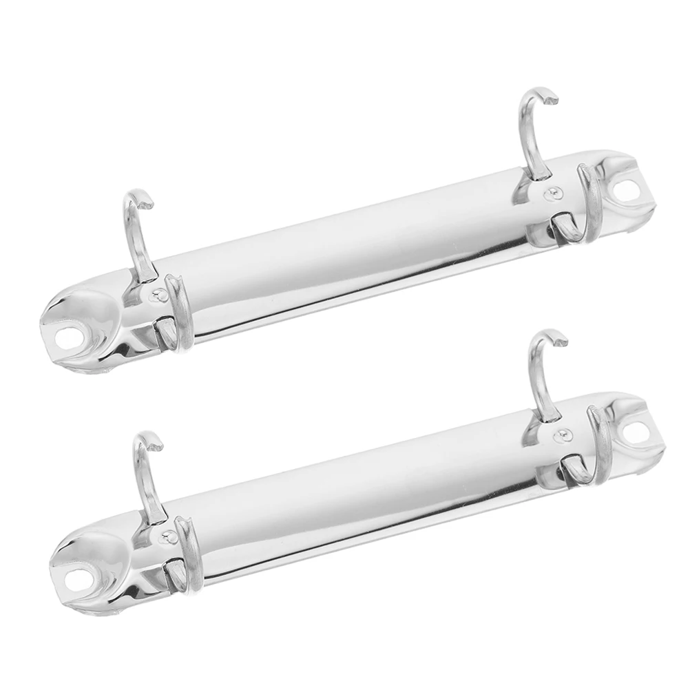 

2 Pcs Binder Clasp Ring Folder Clip File Clamp Metal for Folders 2-ring Straight Hair Office