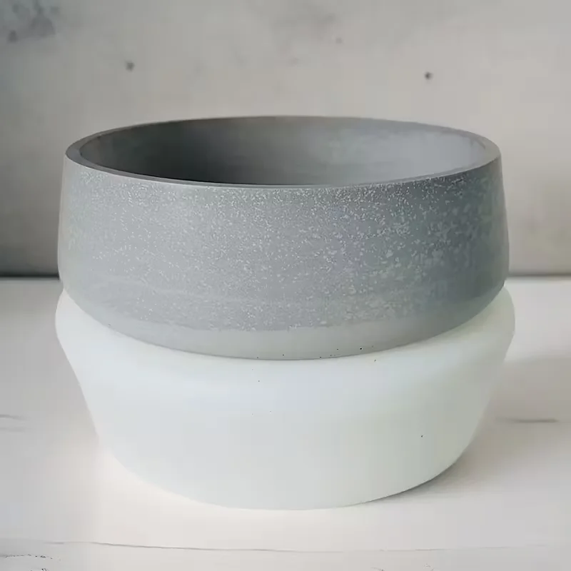 

Large Round Concrete Flower Pot Mold Plaster Tray Gypsum Storage Bowl Silicone Mold Cement Succulents Planting Pot Mould