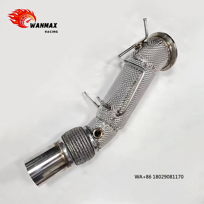 

Высокопроизводительный даунпайп с теплозащитным экраном для двигателя G20 3 Series B48 2.0L Turbo 330i 330xi, передняя труба выхлопной системы с высокой пропускной способностью