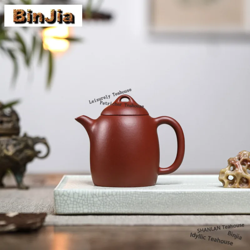 180ml Aesthetic Yixing Purple Clay Teapots Handmade Qin Quan Pot Raw Ore Dahongpao Mud Kettle Chinese Zisha Tea Set Collection