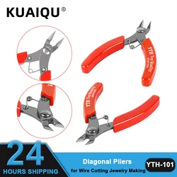 Japanese Style 106mm Wire Cutting Tools Red Mini Diagonal Pliers Multifunctional Electrician Cable Nippers For Jewelry Making