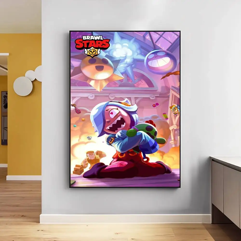 Anime Game Brawl Stars Movie Sticky Posters Retro Kraft Paper Sticker DIY Room Bar Cafe Aesthetic Art Wall Painting - view 6
