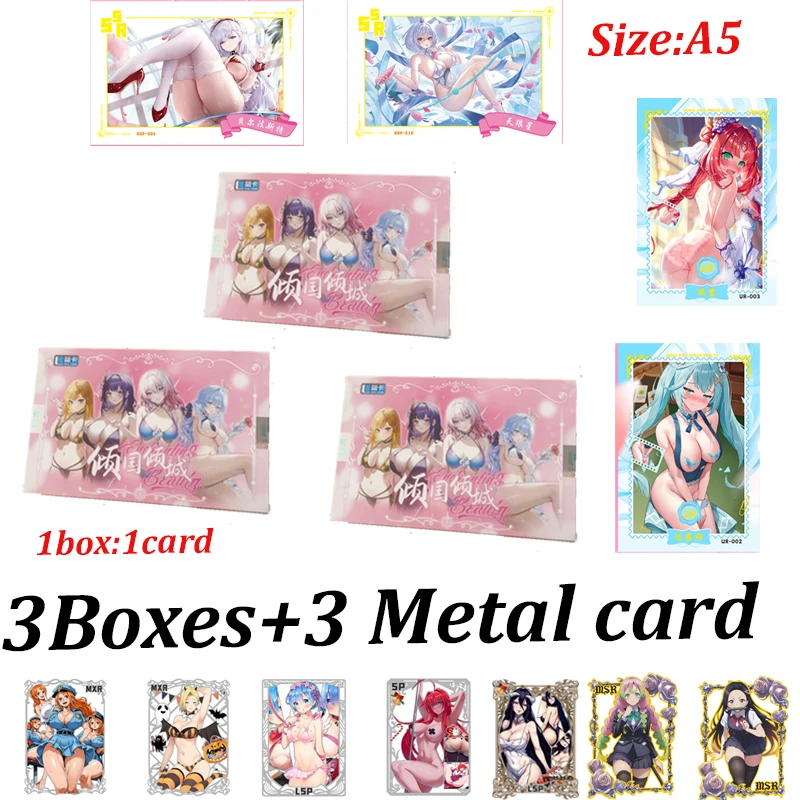 New A5 Size Goddess Acrylic Card ENCHANTING BEAUTY Waifu Board Doujin Booster Box Hobby Game Card Spicy Rare Card R Toy Gifts