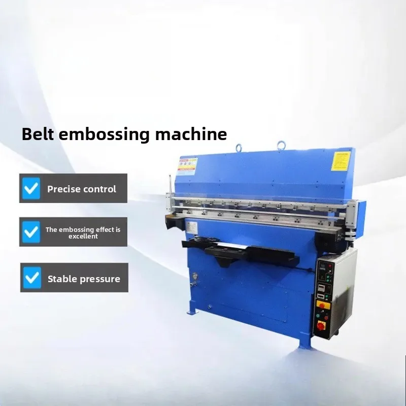 Hydraulic belt embossing machine, roller embossing heating pattern branding machine