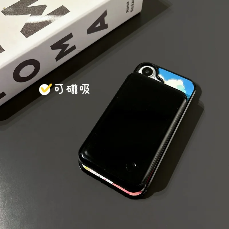 น่ารักปู่หลานสาวเคสโทรศัพท์สําหรับiPhone 11 12 13 14 15 16 Pro Max Plusแม่เหล็กไร้สายชาร์จสําหรับMagsafe Cover