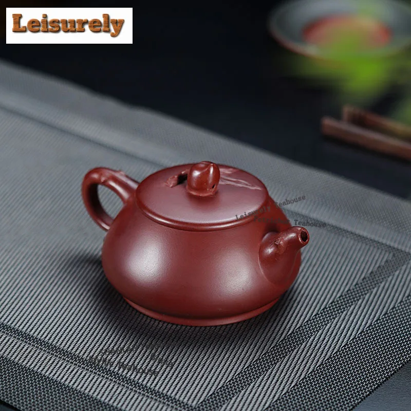 250ml Ancient Yixing Purple Clay Teapots Longevity Peach Stone Ladle Pot Raw Ore Red Clear Water Mud Kettle Zisha Teaset Gifts