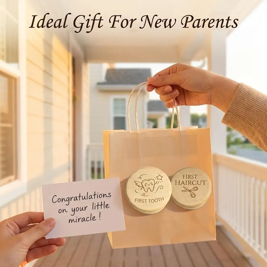 1/5/10/20/50/100pcs Wooden Hair Box and Tooth Box Are Precious Mementos That Bear the Initial Marks of Growth and Unite Family L