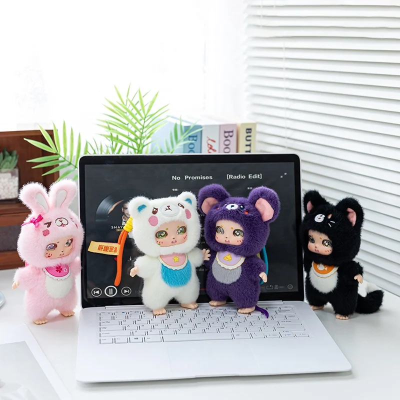 Regalo di Natale Serie animali V2 Bambola anime Figura carina Borsa a sorpresa Ciondolo Kawaii Coniglio Orso Portachiavi Peluche in vinile