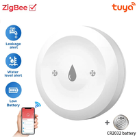 Tuya Zigbee Smart Flood Water Leakage Detector Smart Life Leakage Sensor Water Linkage Alarm App Remote Monitoring with battery